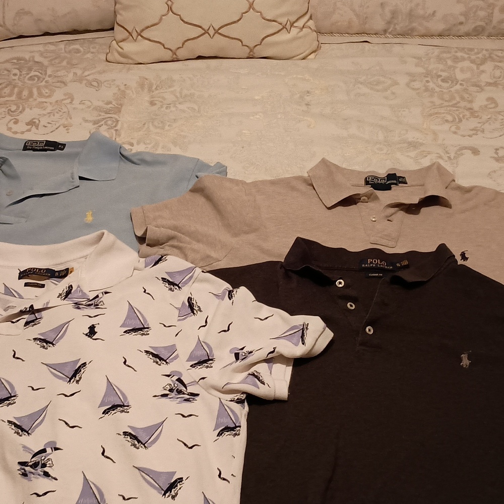 Lot of four (4) men's Polo shirts by Ralph Lauren